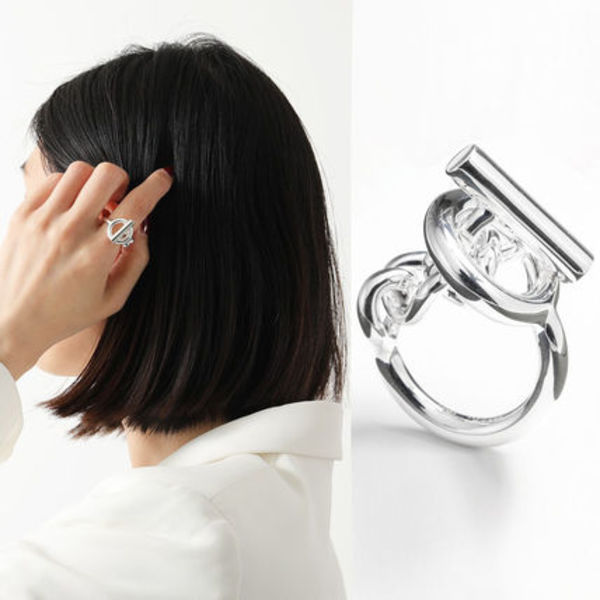 HERMES リング CROISETTE Chaine dancre クロワゼット