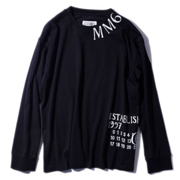 即発 MM6 ロングスリーブTシャツ SH0GC0047  ロンT 長袖