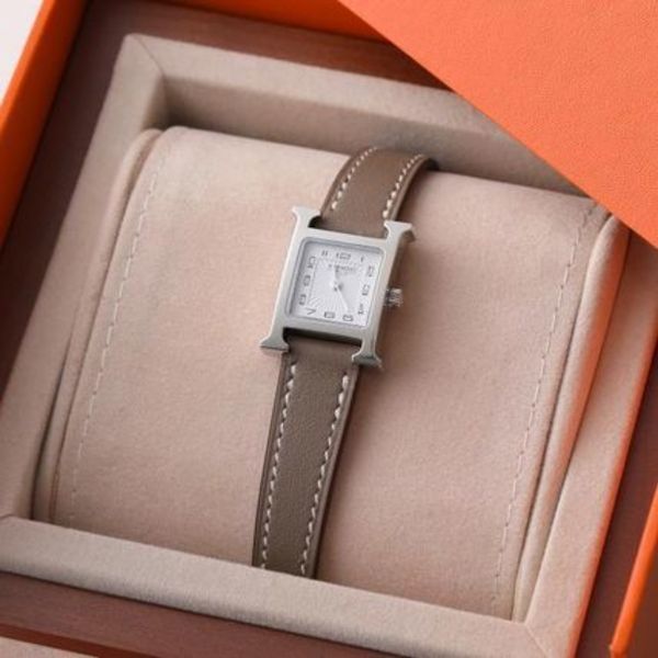 HERMES 腕時計 Hウォッチ H watch MINI 21mm レザー