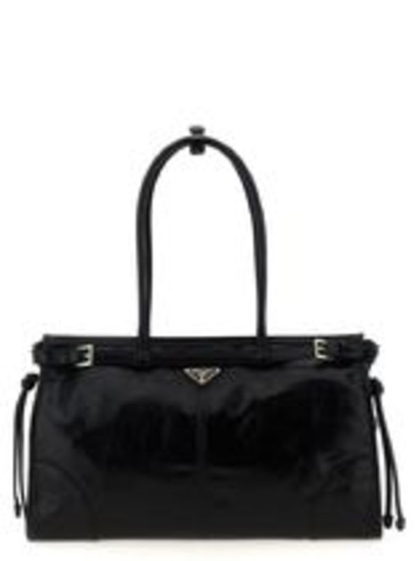 【送料込】PRADA ボニー ラージ レザーハンドバッグ