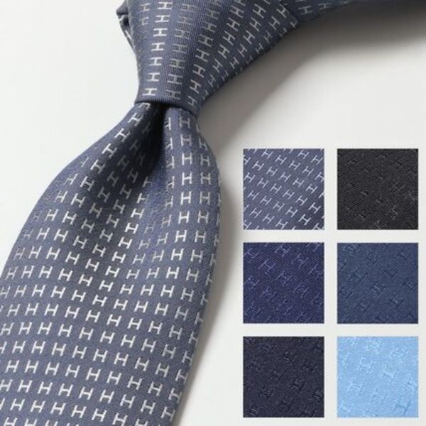 HERMES ネクタイ CRAVATE FACONNEE H織りタイ ファソネH