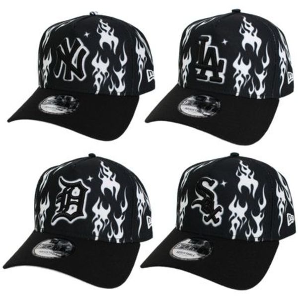 海外モデル New Era MLB 9Forty A-Frame Flame Cap フレイム