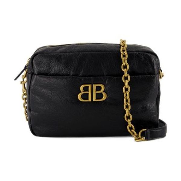 Monaco Small Shoulder Bag - Balenciaga - Leather - Black