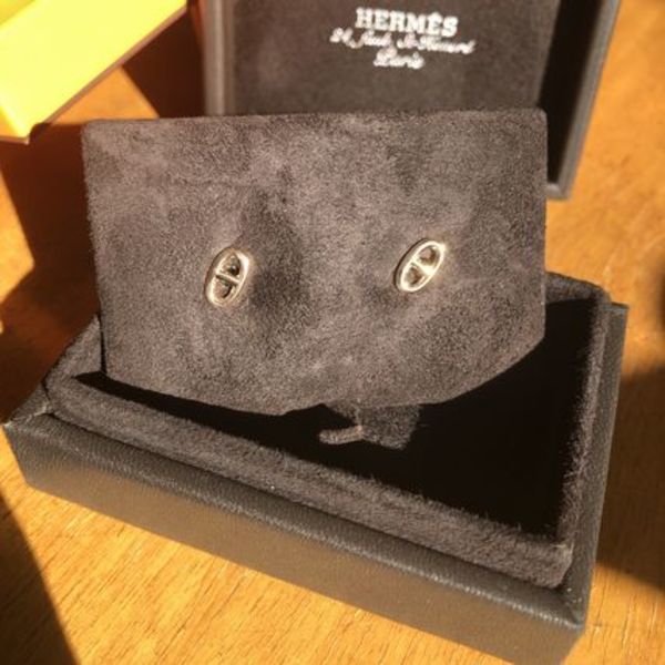 すぐお届け☆ エルメス シェーヌダンクル ピアス ローズゴールド