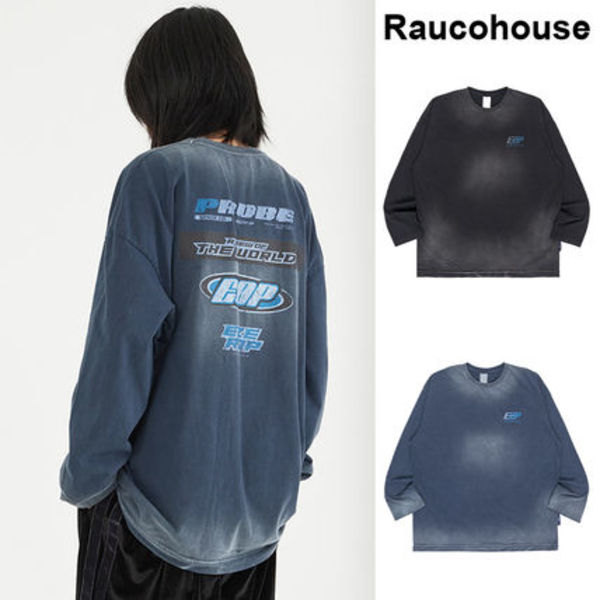 【Raucohouse】Company pigment washed over long sleeve