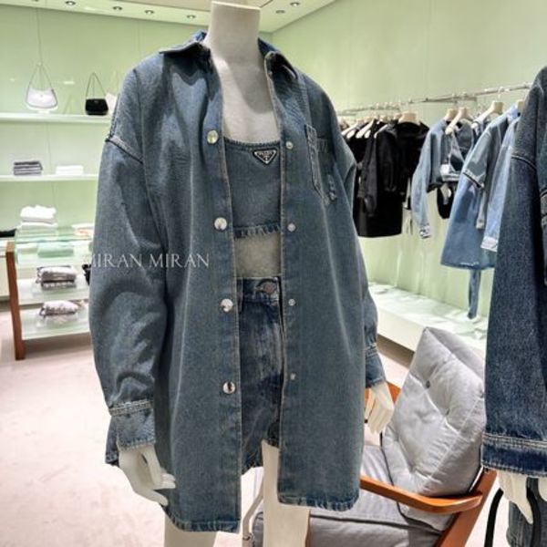 【PRADA】オーバーサイズ オーガニックデニム シャツ GFC036