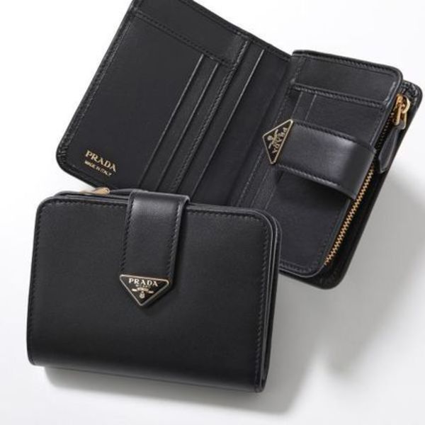 PRADA 二つ折り財布 1ML018 2CNP レザー ミニ財布