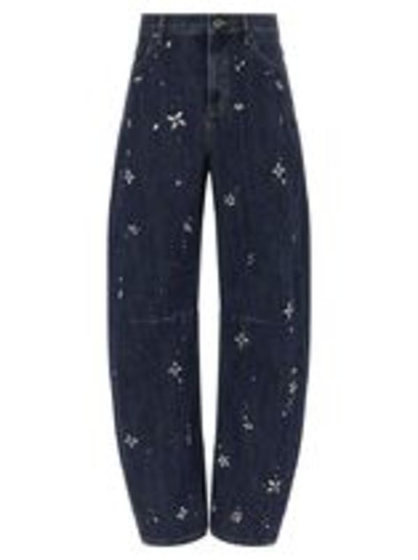 【SELF PORTRAIT】Embellished Barrel Leg Jeans バレルジーンズ