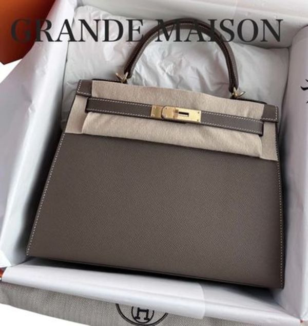 すぐお届け 国内発送 エルメス ケリー28  エトゥープ