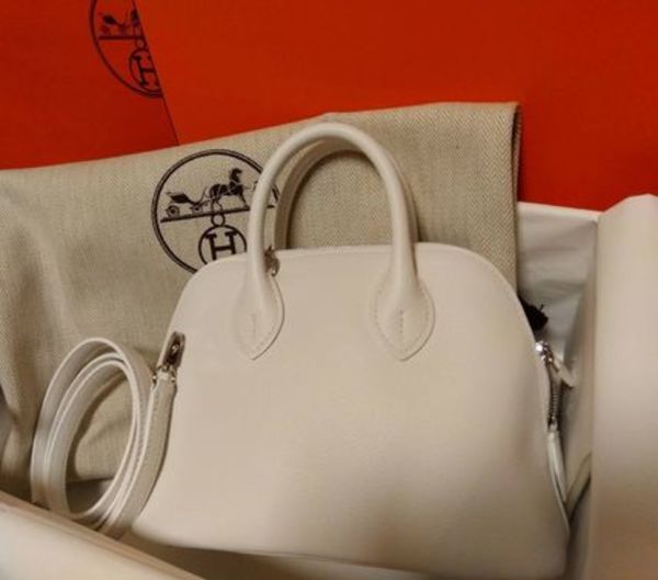 【HERMES】ミニボリード/ニューホワイト/シルバー金具
