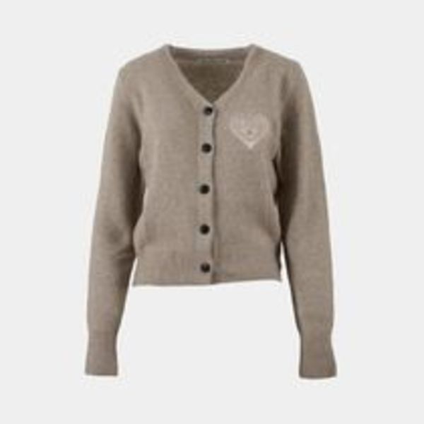 【Mardi Mercredi】RACCOON BLENDED CARDIGAN V NECK SPADE