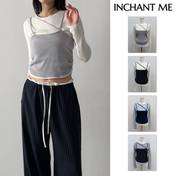 【INCHANT ME】Miku Layered Knit T-shirt