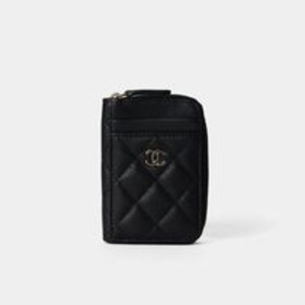 シンプルお洒落♪ CHANEL コインケース キャビアスキン