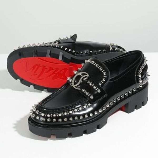 Christian Louboutin ローファー MOC LUG SPIKBS FLAT 3230797
