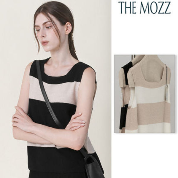 【THE MOZZ】[Premium] Whole Garment Mare Stripe Sleeveless