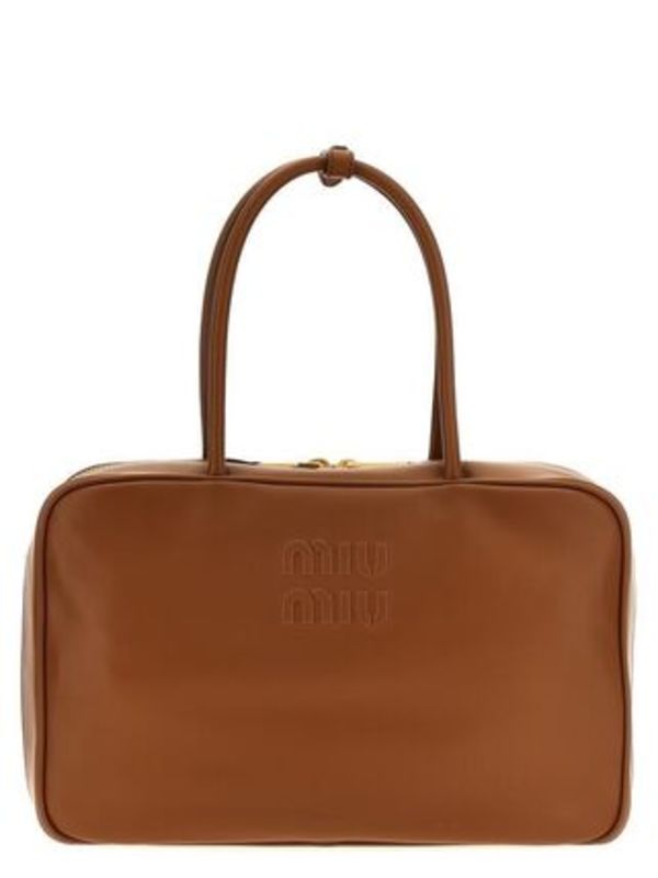 ★Miu Miu★レザー ハンドバッグ★BROWN