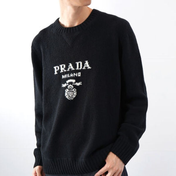 【新品同様】 PRADA ウールxカシミヤ ニット セーター UMB223