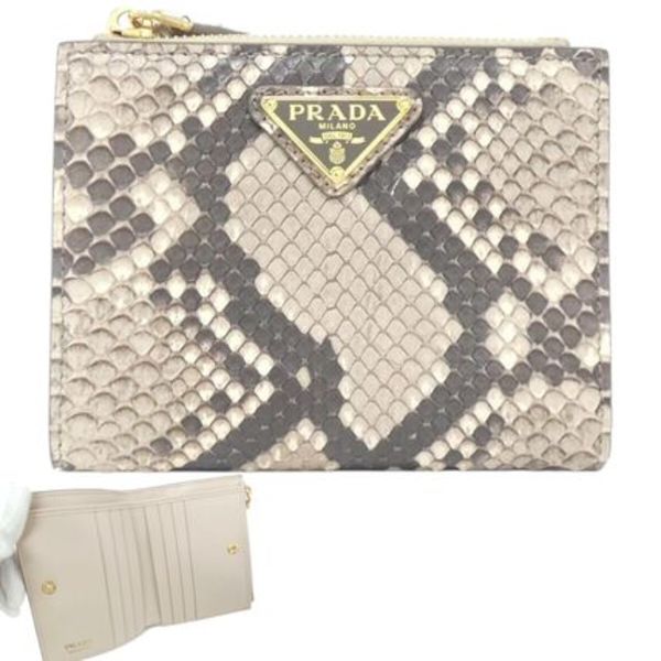 PRADA パイソン 折りたたみ財布