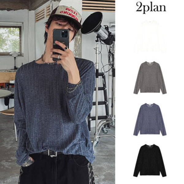 【2plan】Kir Rib See-Through Long Sleeve