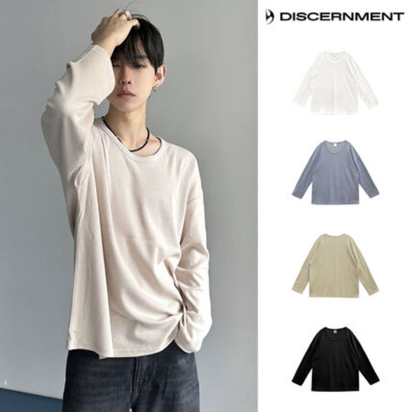 【DISCERNMENT】Module Basic Waffle U-neck Long Sleeve