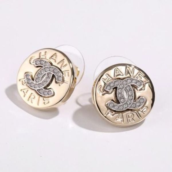 CHANEL ピアス ABG019 B21074 ラインストーン CCマーク
