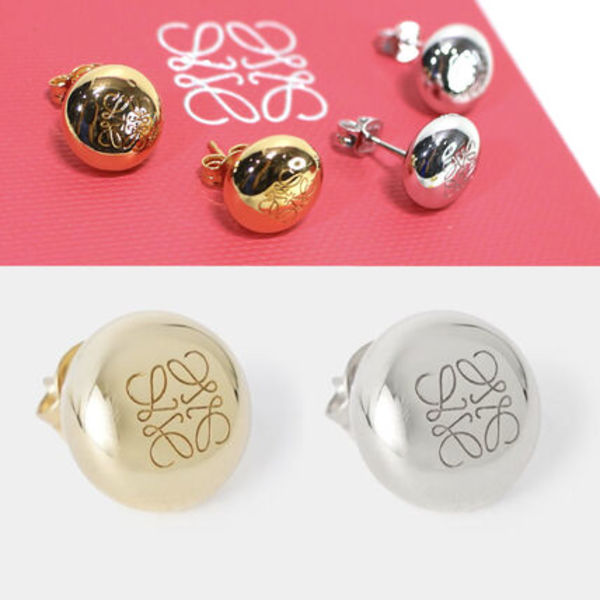 LOEWE アナグラム ペブル スタッドピアス