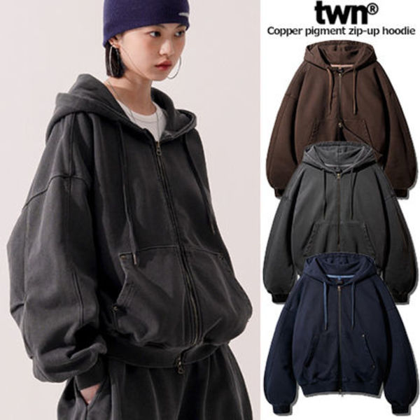 TWN正規品★24AW★Copper ピグメントジップアップパーカー