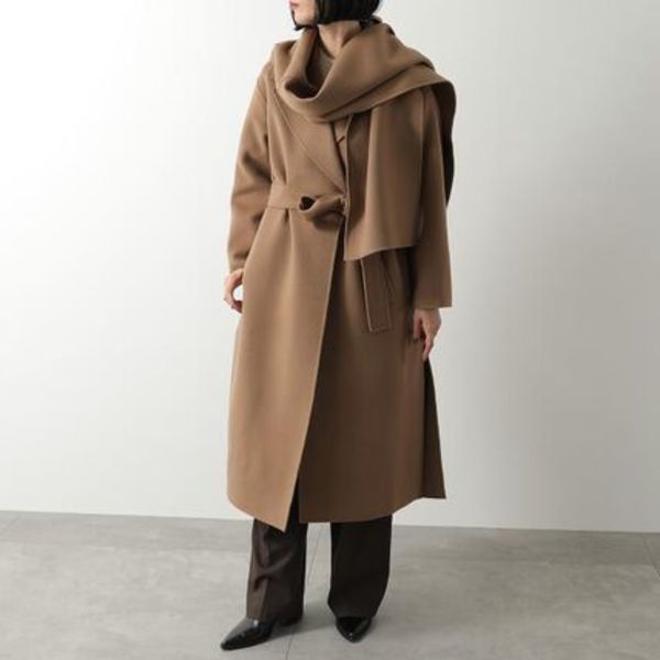 S MAX MARA ガウンコート CUORE ウール ダブルフェイス