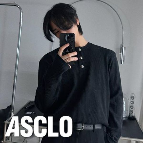 ASCLO Vintage Henry Neck Waffle T (3color)