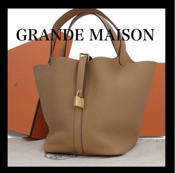 国内発送 エルメス ピコタンロックMM ビスキュイ