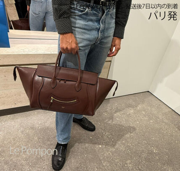 CELINE☆New Luggageミディアムサイズ ダークマロン