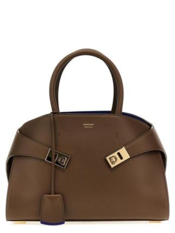 FERRAGAMO_HUG バイカラー ハンドバッグ