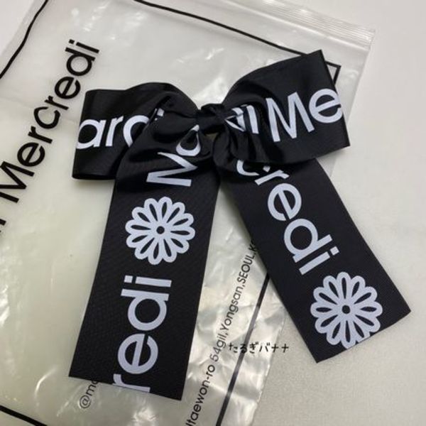 【Mardi Mercredi】HAIR CLIP LOGO RIBBON