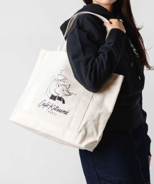 MAISON KITSUNE CKMU05101WW9001 トートバッグ CAFE KITSUNE