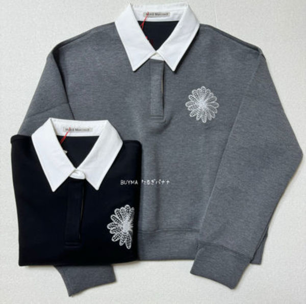 【Mardi Mercredi】NEOPRENE CROPPED SHIRT PIQUET FLOWER