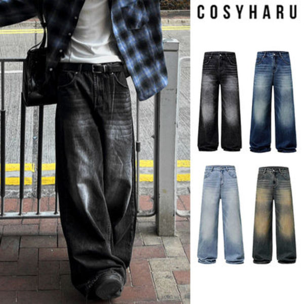 【COSYHARU】Ford Vintage Washing Long Wide Denim