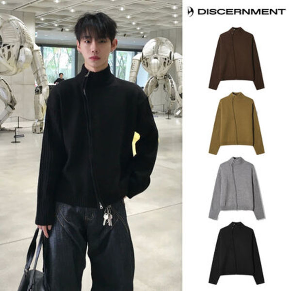 【DISCERNMENT】Legacy Diagonal Knit Zip-Up