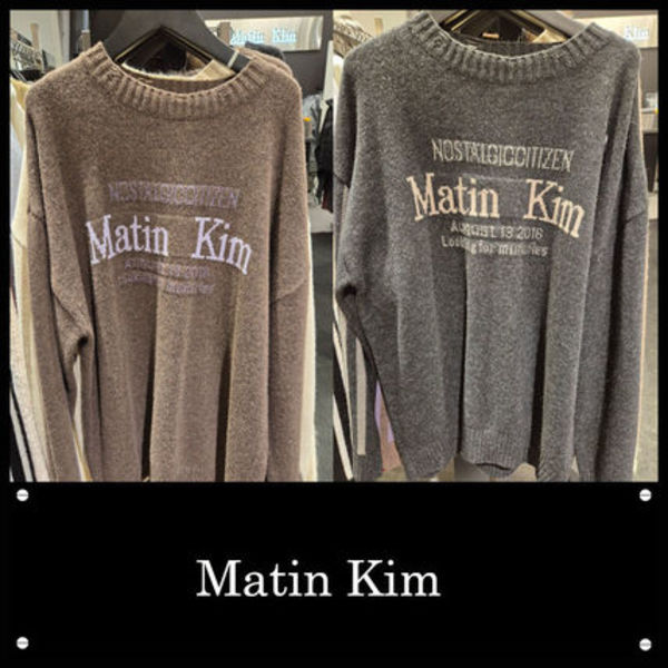 ★MATIN KIM ★MATIN SLEEVE LINE KNIT PULLOVER