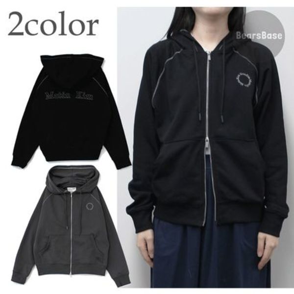 Matin Kim CIRCLE LOGO STITCH HOODY ZIP UP 4BFT521