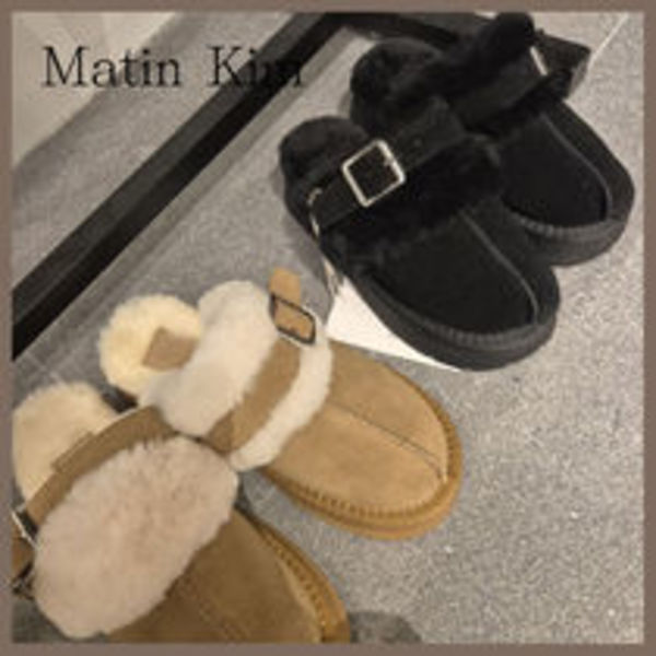 ★MATIN KIM★ BUCKLE FUR BLOAFER