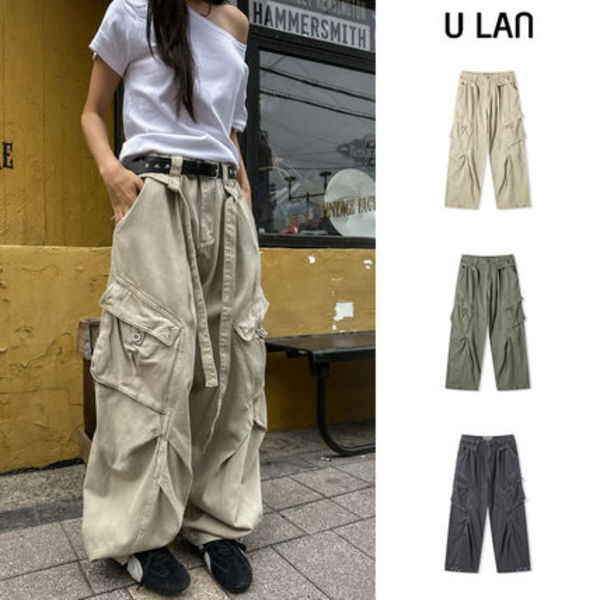 【U LAN】Summer Belted New Cargo Pants