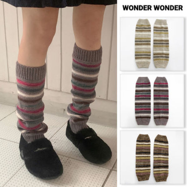 【WONDER WONDER】Mozen Vintage Stripe Leg Warmers