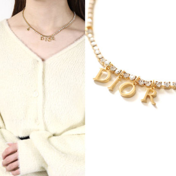 Dior ネックレス Dio(r)evolution クリスタル ロゴ N3117WOMCY