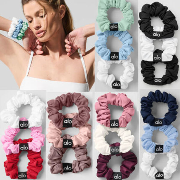 国内発送 Alo Yoga Fresh Mini Scrunchie 3-Pack