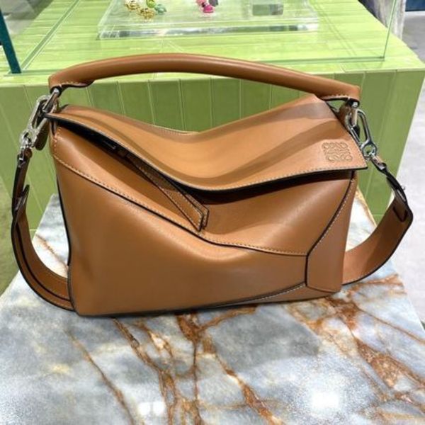 NEW LOEWE パズルエッジ バッグ ミディアム Tan▲ A510P49X14