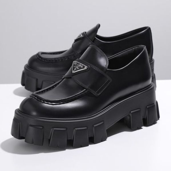 PRADA ローファー モノリス 1D649M B4L ブラッシュドレザー