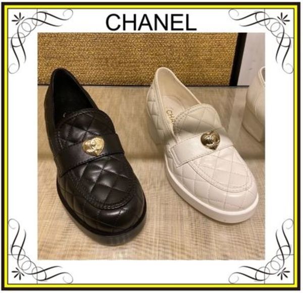 【CHANEL】シャネル  ローファー カーフスキン CCマーク