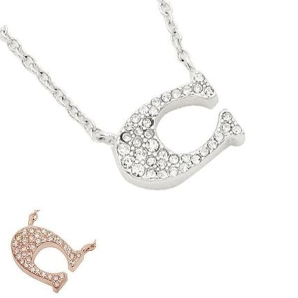 COACH ネックレス ペンダント 91433 PAVE SIGNATURE NECKLACE