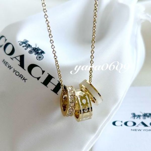 coach エナメル シグネチャー ネックレス