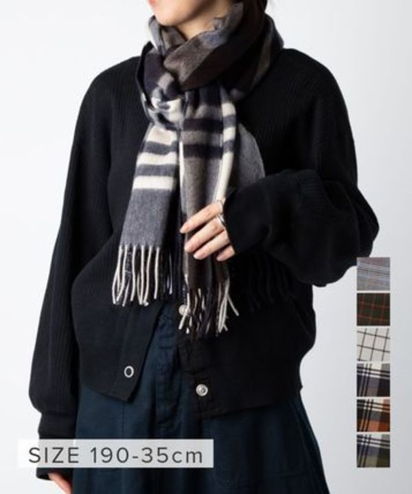 ジョシュアエリス Joshua Ellis マフラー 35×190 カシミヤ